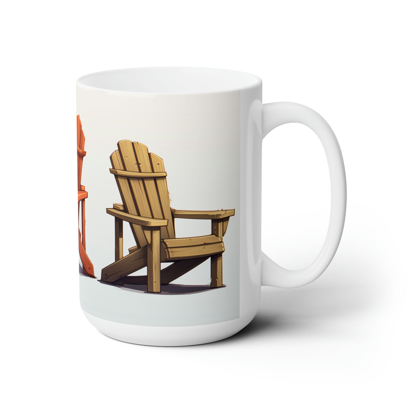 Like A Mug Adirondack Chairs 4 Ceramic Mug 15oz