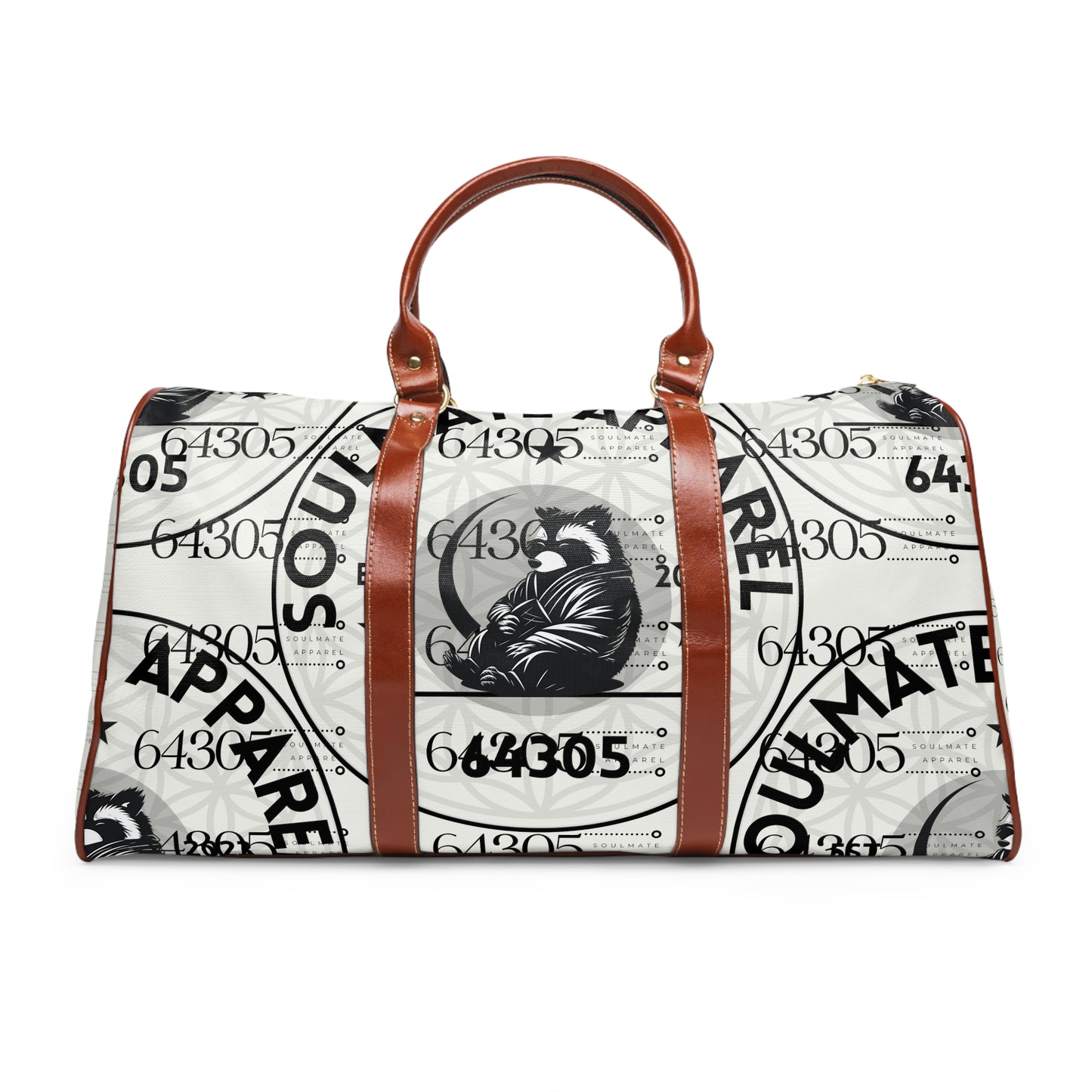 Soulmate Apparel Tanuki OffWhite Waterproof Travel Bag