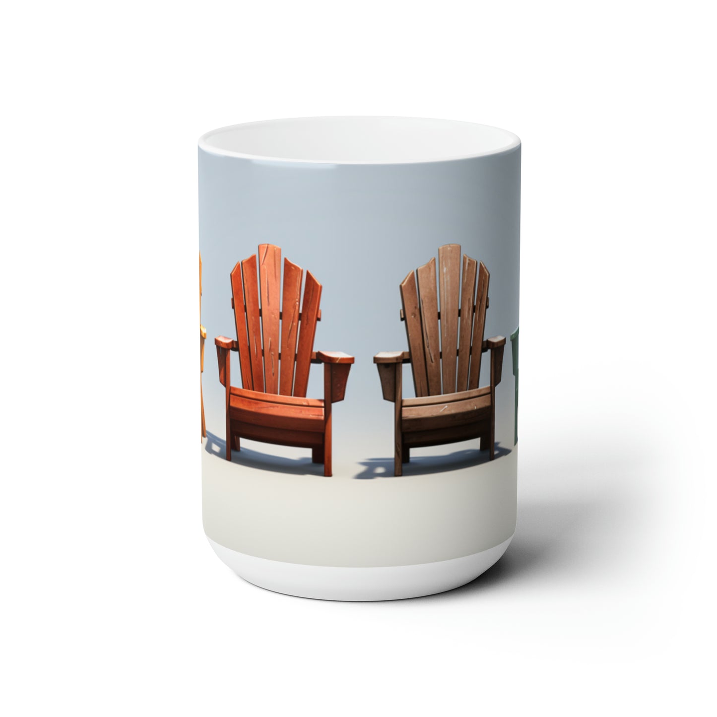 Like A Mug Adirondack Chairs 3 Ceramic Mug 15oz