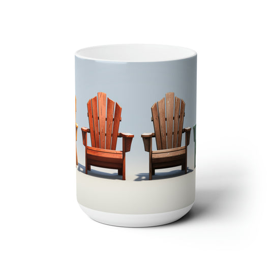 Like A Mug Sillas Adirondack 3 Taza de cerámica 15oz