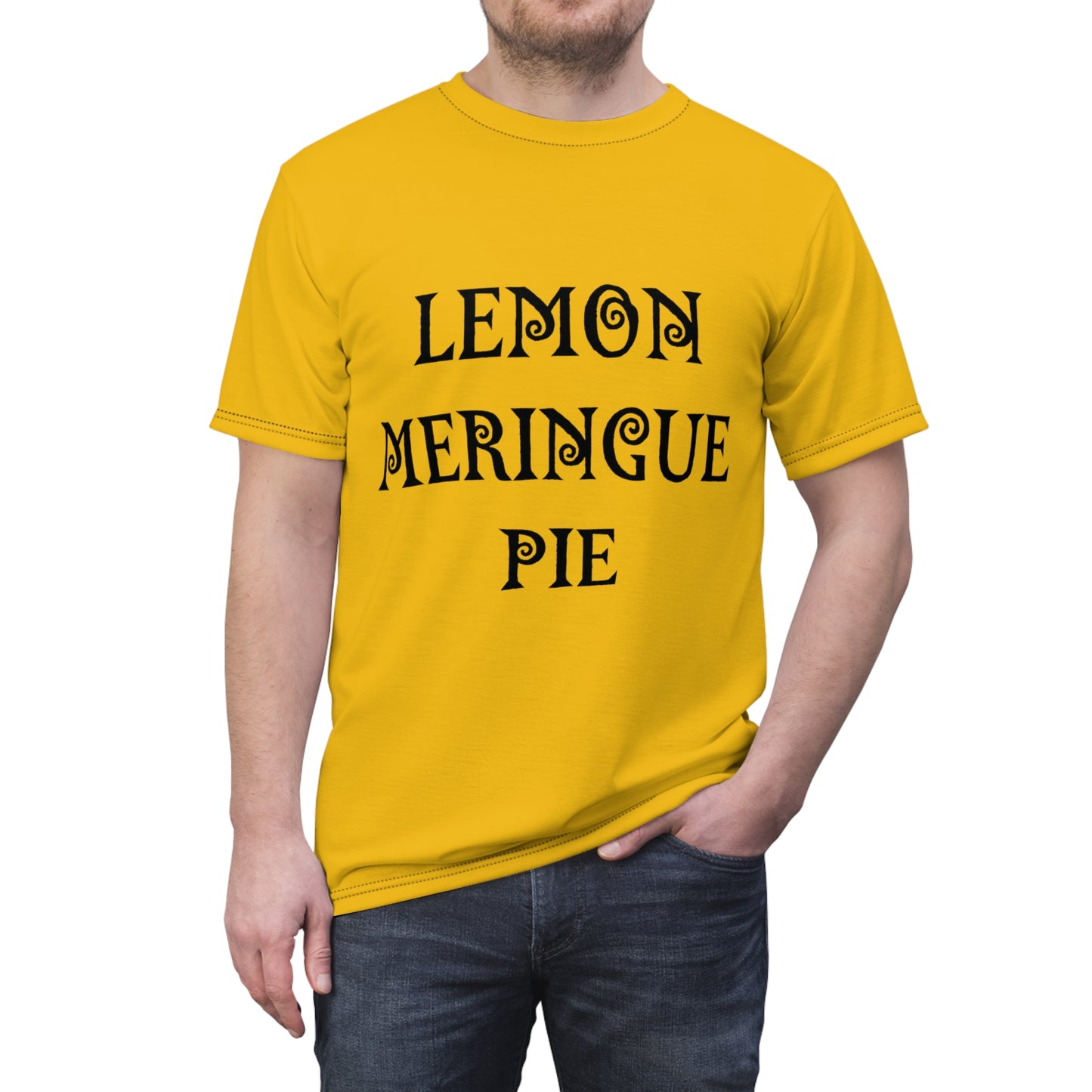 Halloween Costume Lemon Meringue Pie Unisex Cut & Sew Tee (AOP)