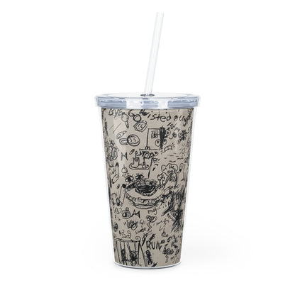 Sydney Plastic Tumbler with Straw