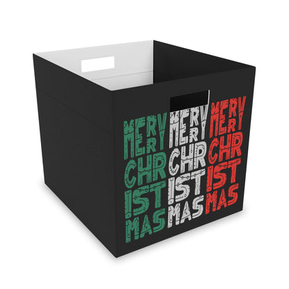 Multiple Merry Chrstmas Felt Storage Box