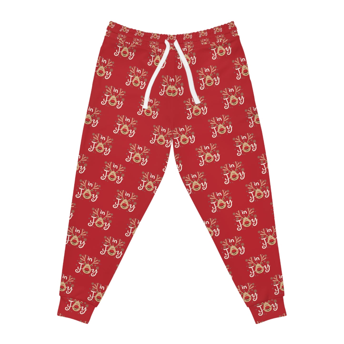 In Joy E Reindeer Athletic Joggers (AOP)