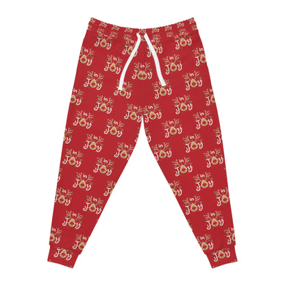 In Joy E Reindeer Athletic Joggers (AOP)