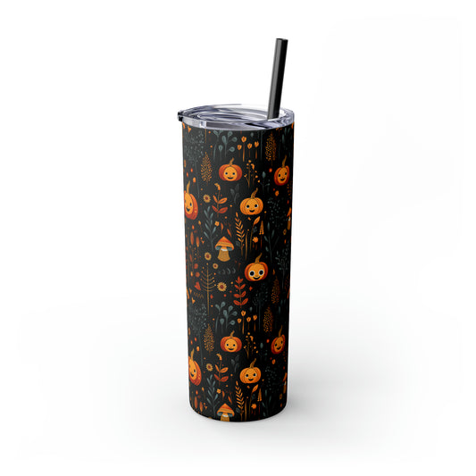 Vaso delgado con pajita Pumpkins C, 20 oz