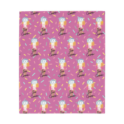 Ice Cream B Plush Fleece Blanket