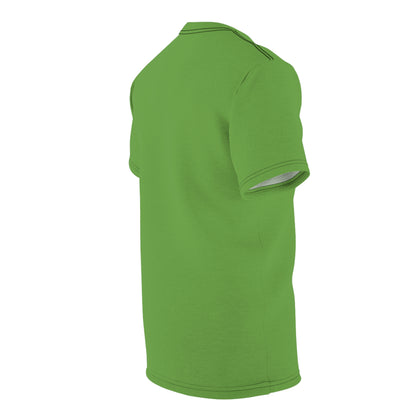 Disfraz de Halloween Manzana Verde Camiseta unisex cortada y cosida (AOP)