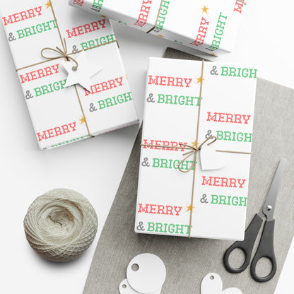 Merry & Bright Star Gift Wrap