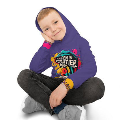 Mightier than the Sword B Children's Hoodie (AOP)