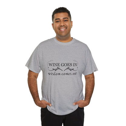 Wine Goes In... Unisex Heavy Cotton Tee