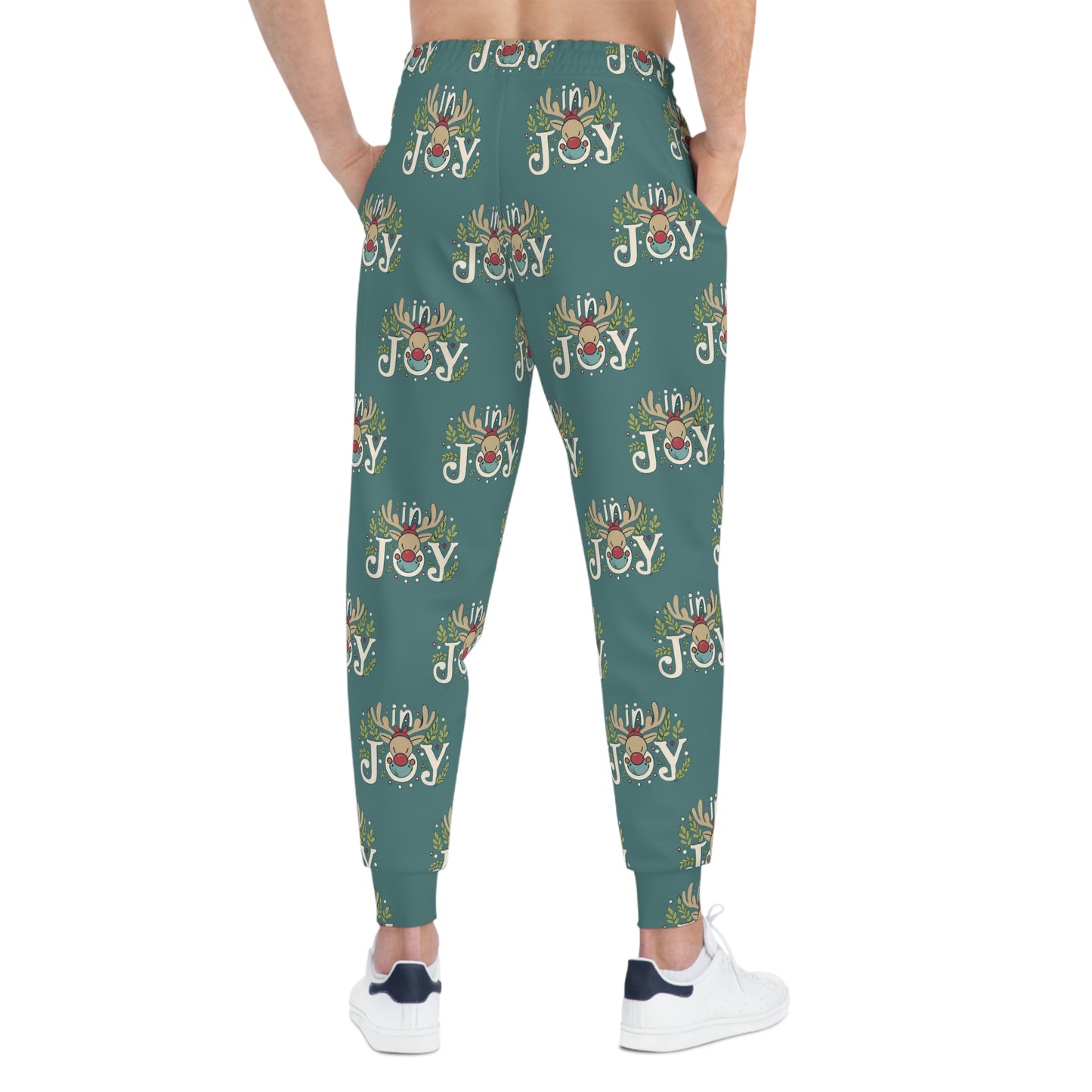 In Joy C Reindeer Athletic Joggers (AOP)