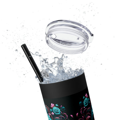 Halloween B Skinny Tumbler with Straw, 20oz