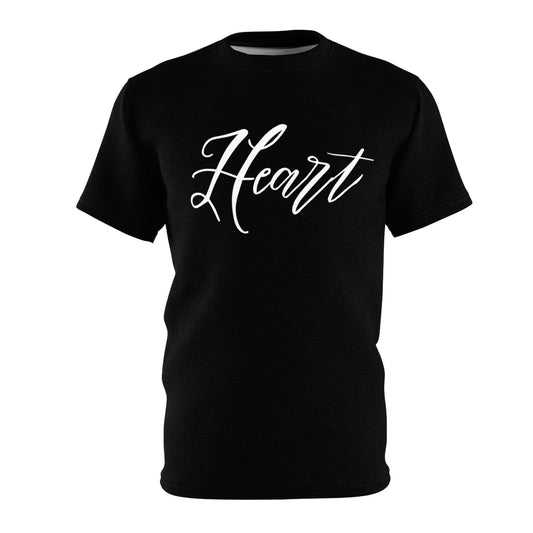 Halloween Costume Black Heart Unisex Cut & Sew Tee (AOP)