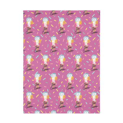 Ice Cream B Plush Fleece Blanket