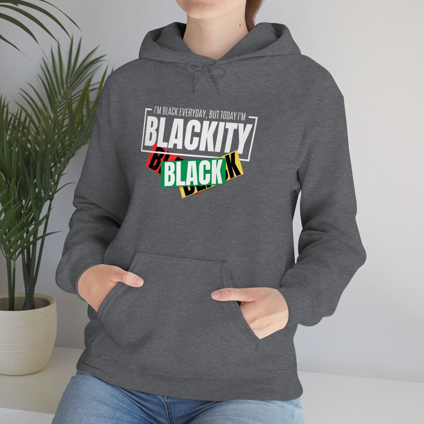 Blackity Sudadera con capucha unisex Heavy Blend™ negra