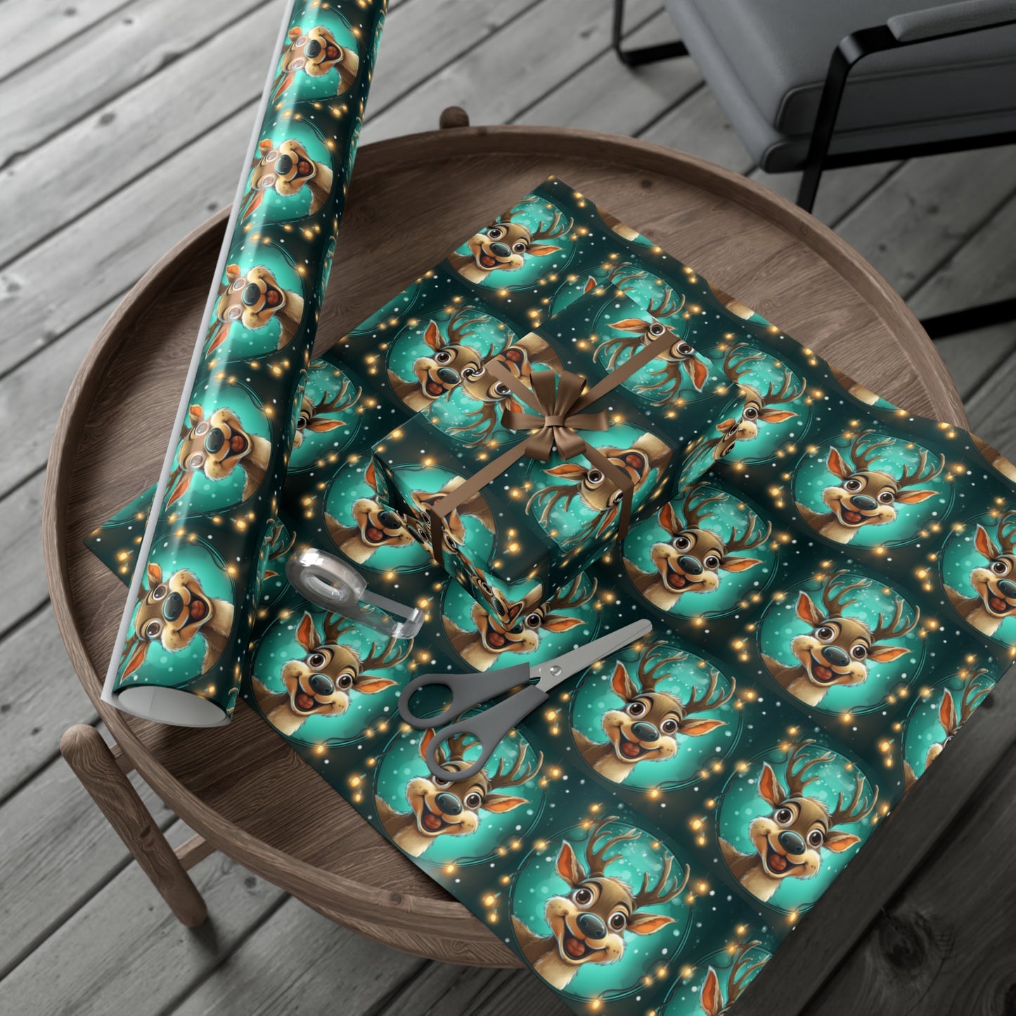 Reindeer A Gift Wrap