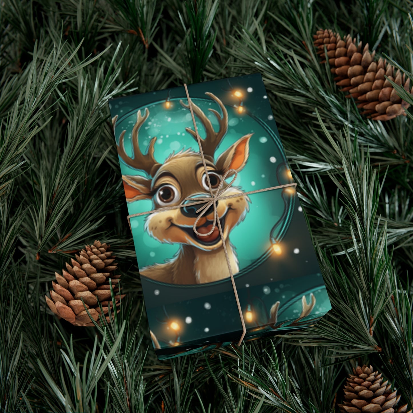 Reindeer A Gift Wrap