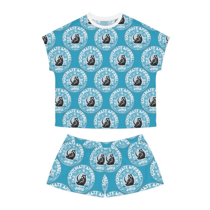 Soulmate Apparel Tanuki Cotton Candy Blue Raspberry PJs