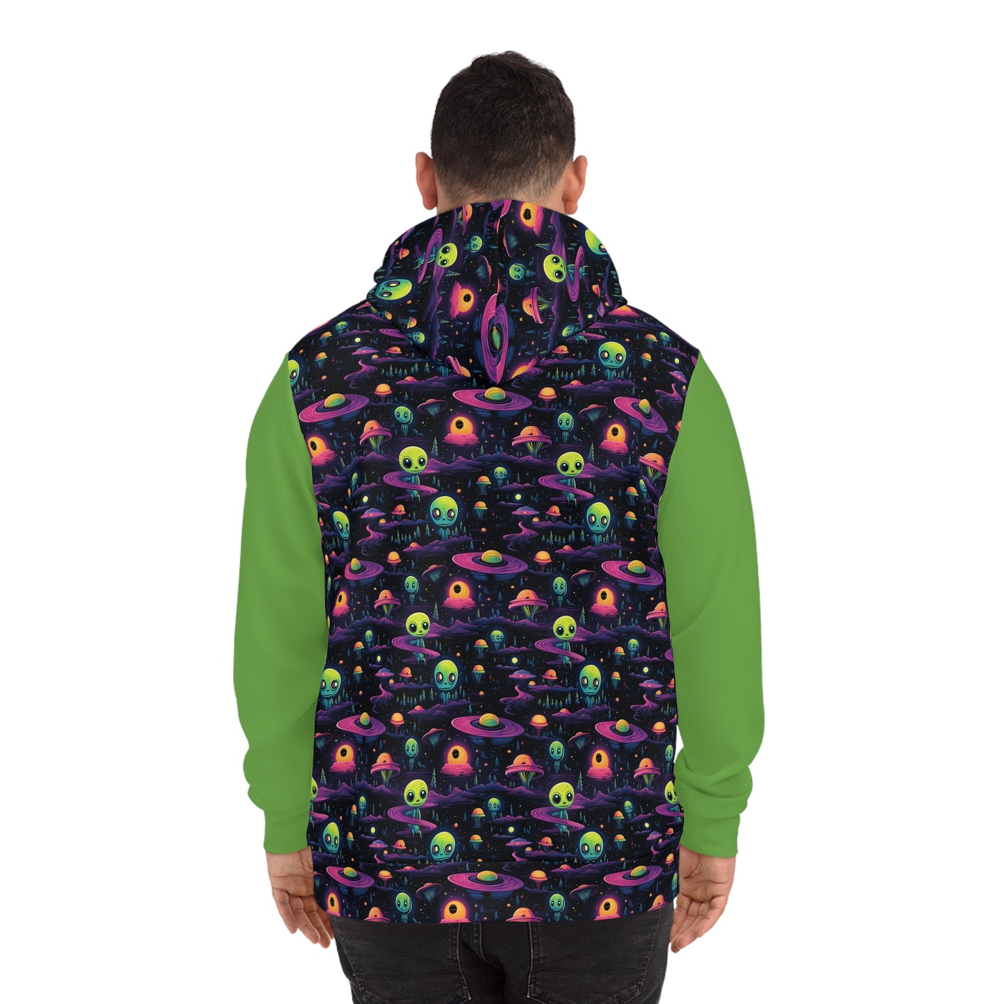 Aliens A Green Fashion Hoodie (AOP)