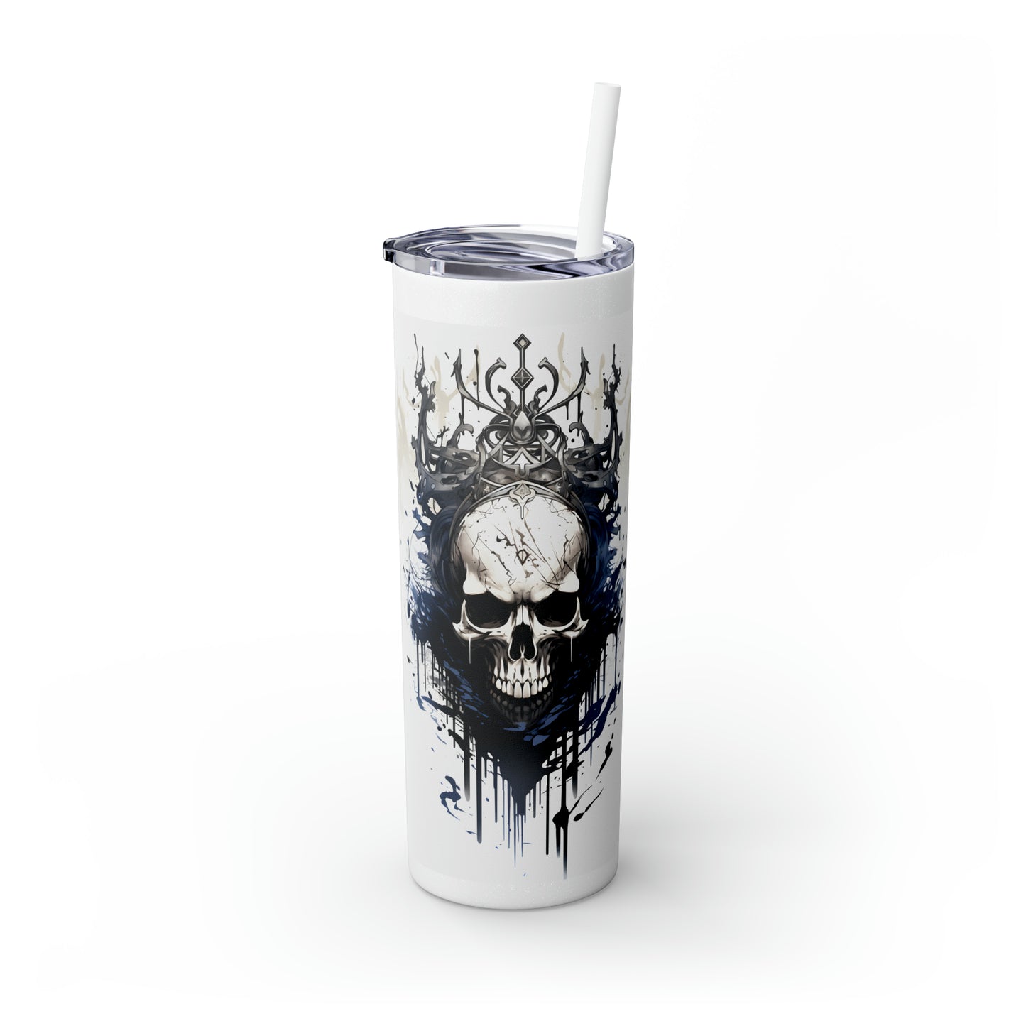 Halloween H Skinny Tumbler with Straw, 20oz