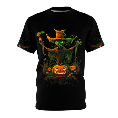 Halloween Una camiseta unisex de corte y costura (AOP)