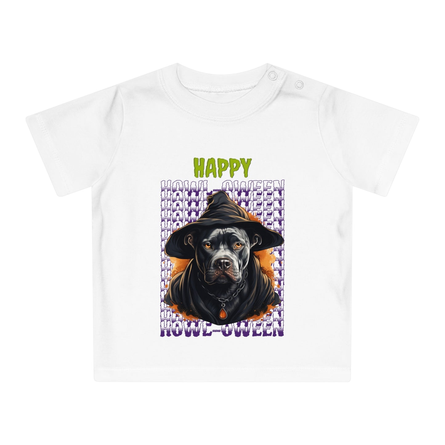 Happy Howl-oween Pitbull Baby Tee