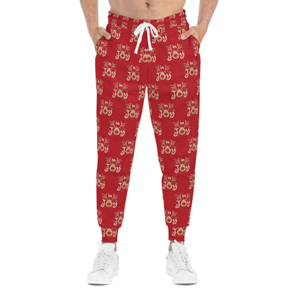 In Joy E Reindeer Athletic Joggers (AOP)