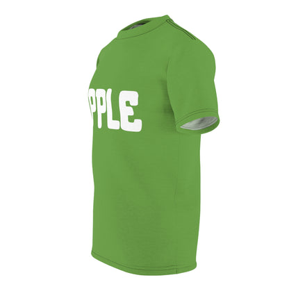 Disfraz de Halloween Manzana Verde Camiseta unisex cortada y cosida (AOP)