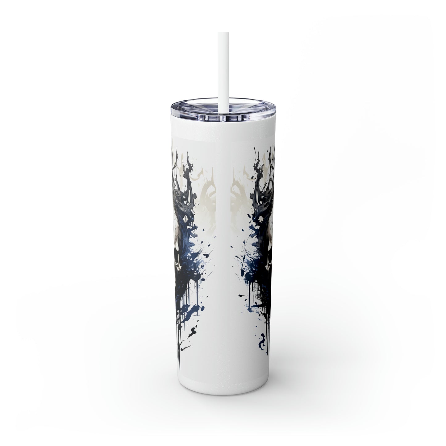 Halloween H Skinny Tumbler with Straw, 20oz