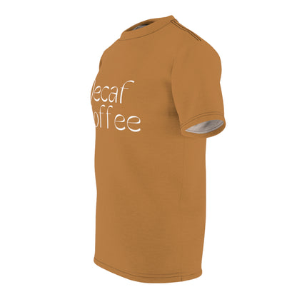 Halloween Costume Brown Decaf Coffee Unisex Cut & Sew Tee (AOP)