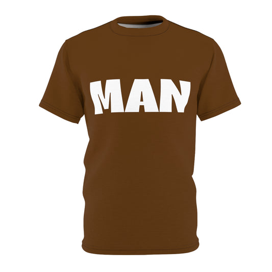 Halloween Costume Dark Brown Man Unisex Cut & Sew Tee (AOP)