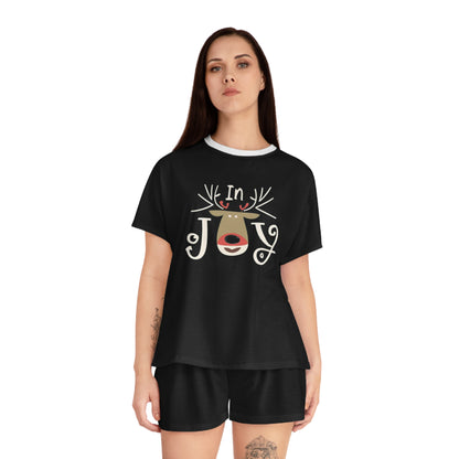 In Joy A Reindeer Women's Short Pajama Set