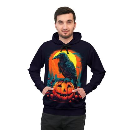 Sudadera con capucha deportiva Fall Pumpkin Bird C (AOP)