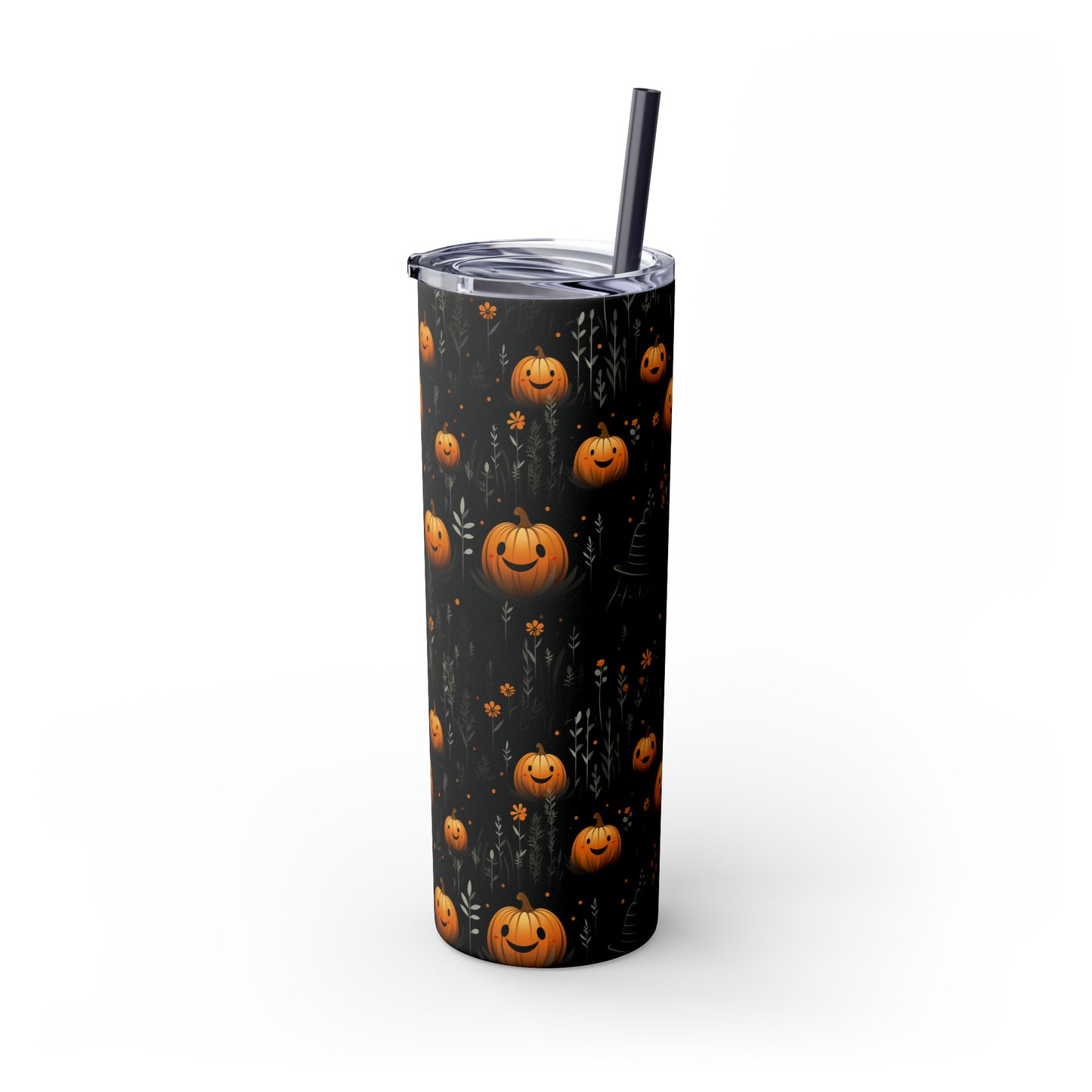 Pumpkins B Skinny Tumbler with Straw, 20oz