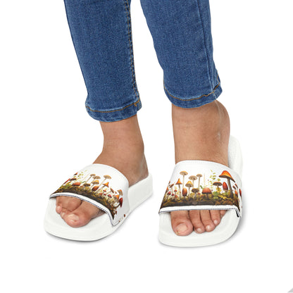 Mushroom Youth PU Slide Sandals