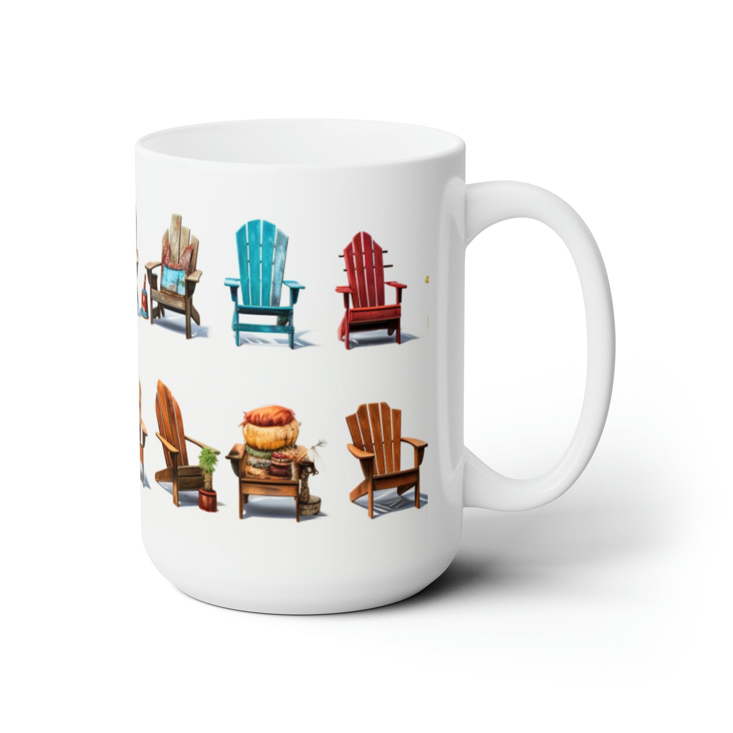 Like A Mug Adirondack Chairs 5 Ceramic Mug 15oz