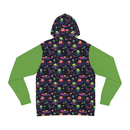 Aliens A Green Fashion Hoodie (AOP)