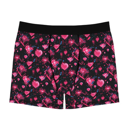 Pink Heart Men's Boxer Briefs (AOP)