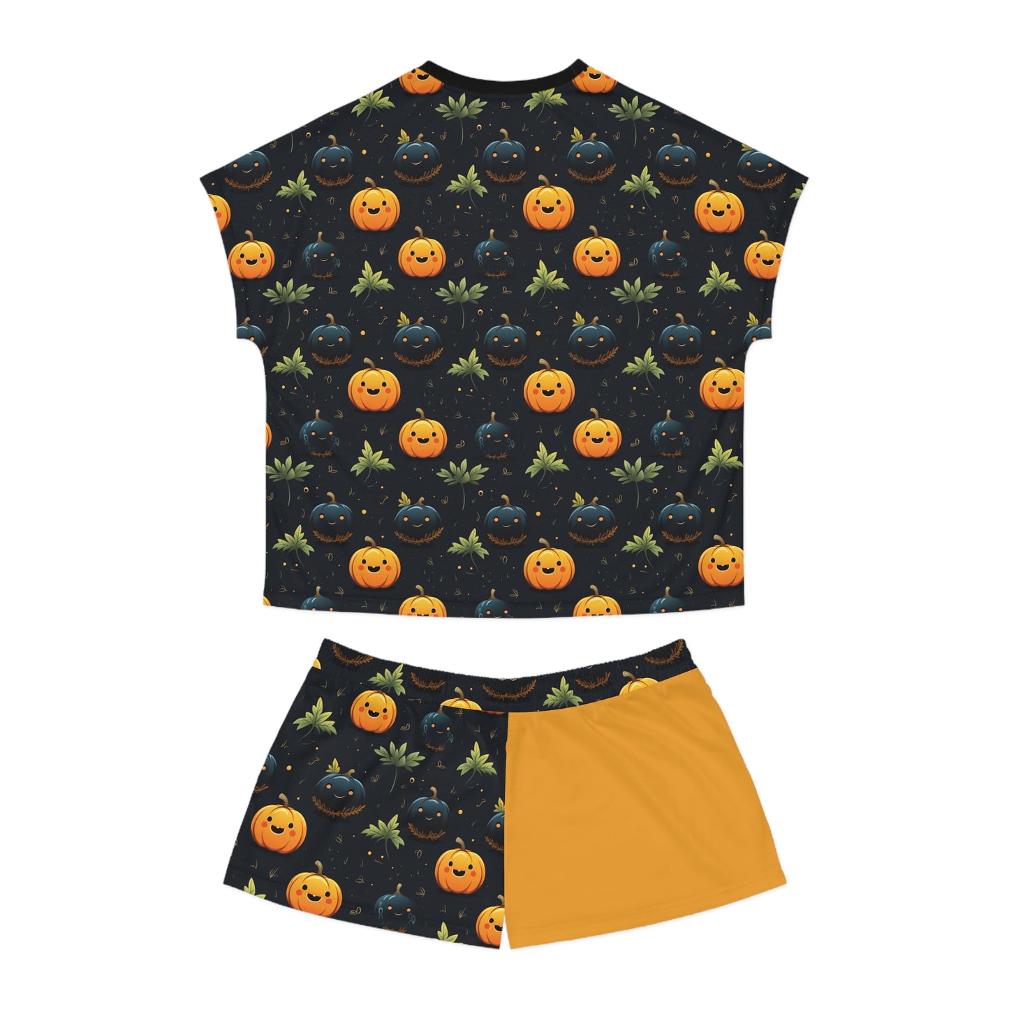 Fall Pumpkin Women's Short Pajama Set