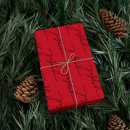 Joyful Red Gift Wrap