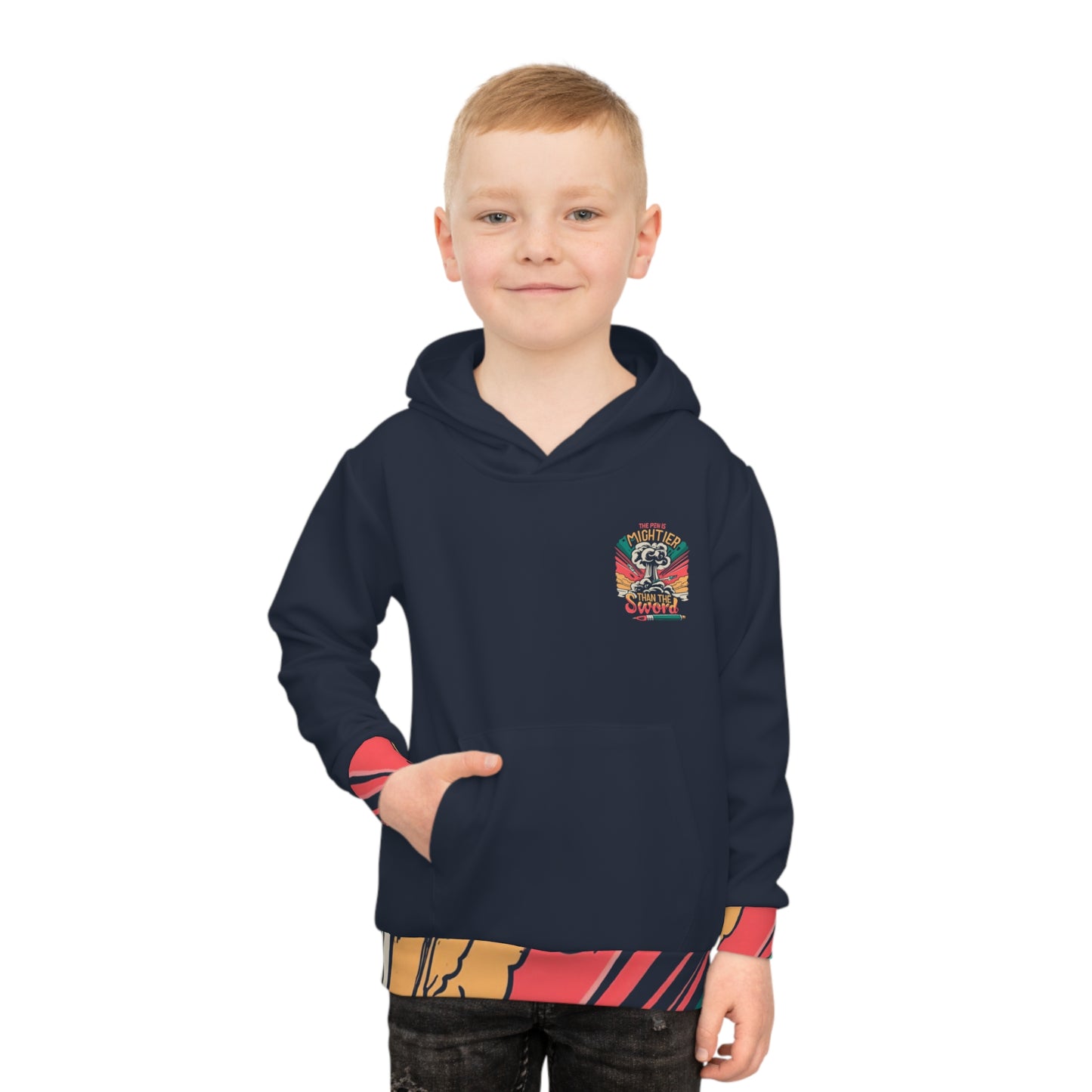 Mightier than the Sword A Children's Hoodie (AOP)