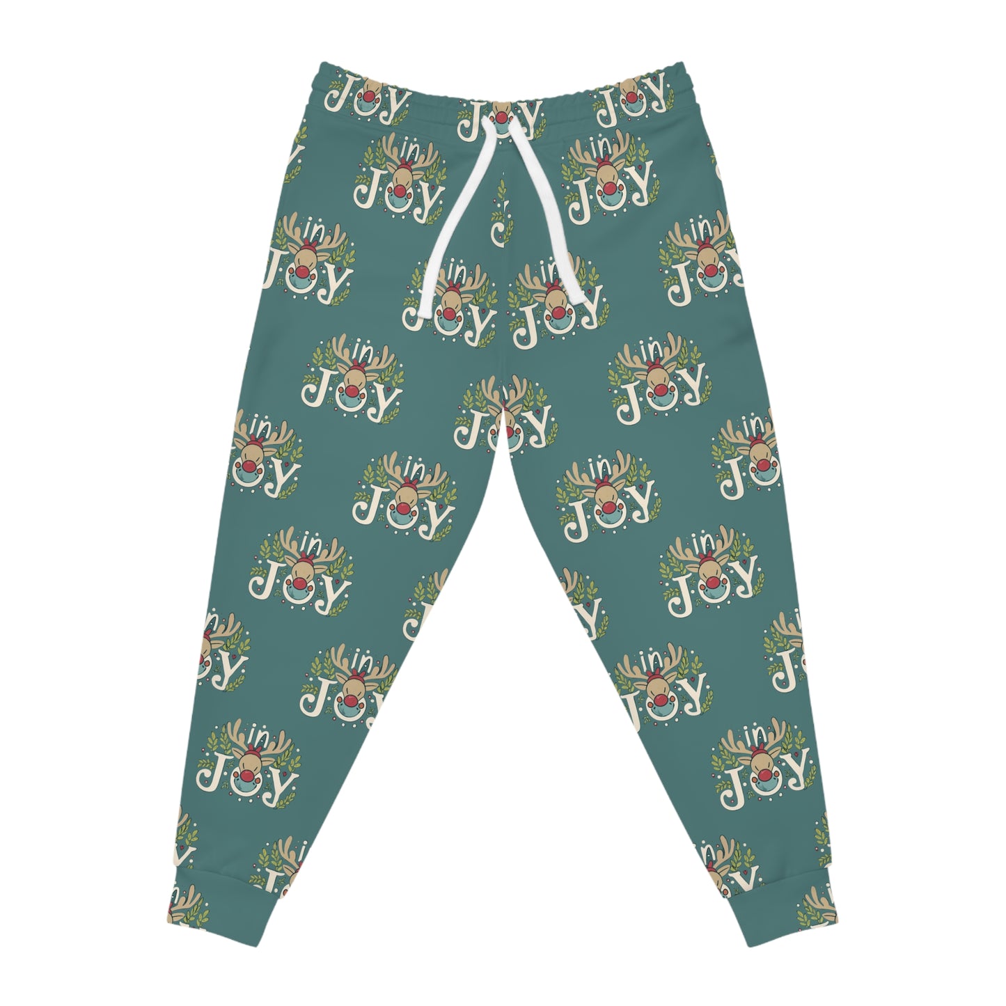 In Joy C Reindeer Athletic Joggers (AOP)