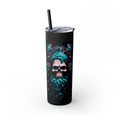 Halloween B Skinny Tumbler with Straw, 20oz