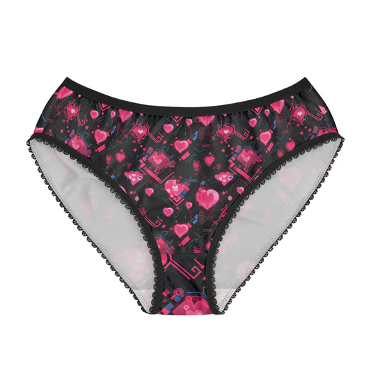 Pink Heart Women's Briefs (AOP)