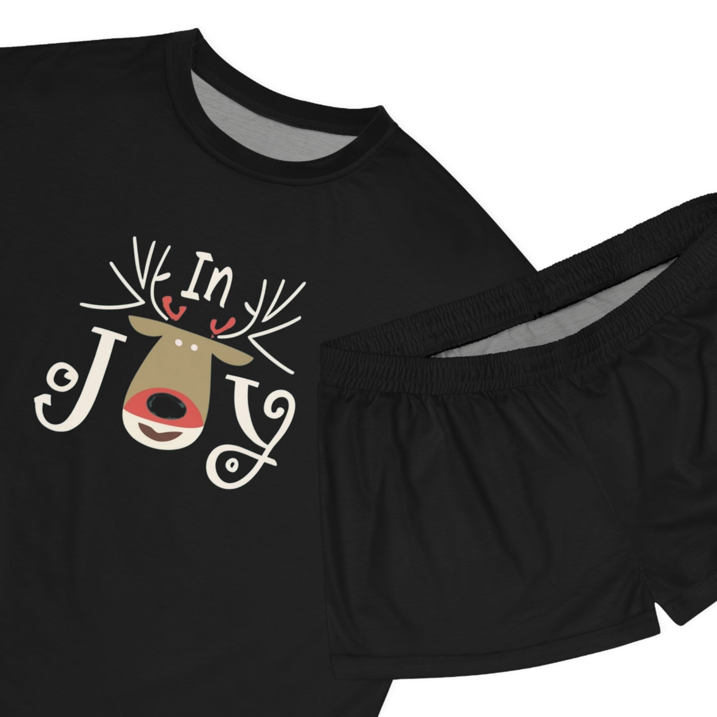 In Joy A Reindeer Women's Short Pajama Set