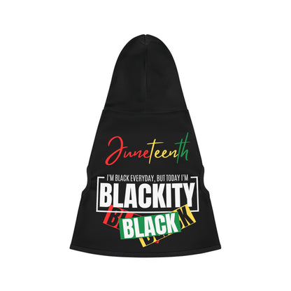 Sudadera con capucha para mascotas Blackity Bark de Juneteenth