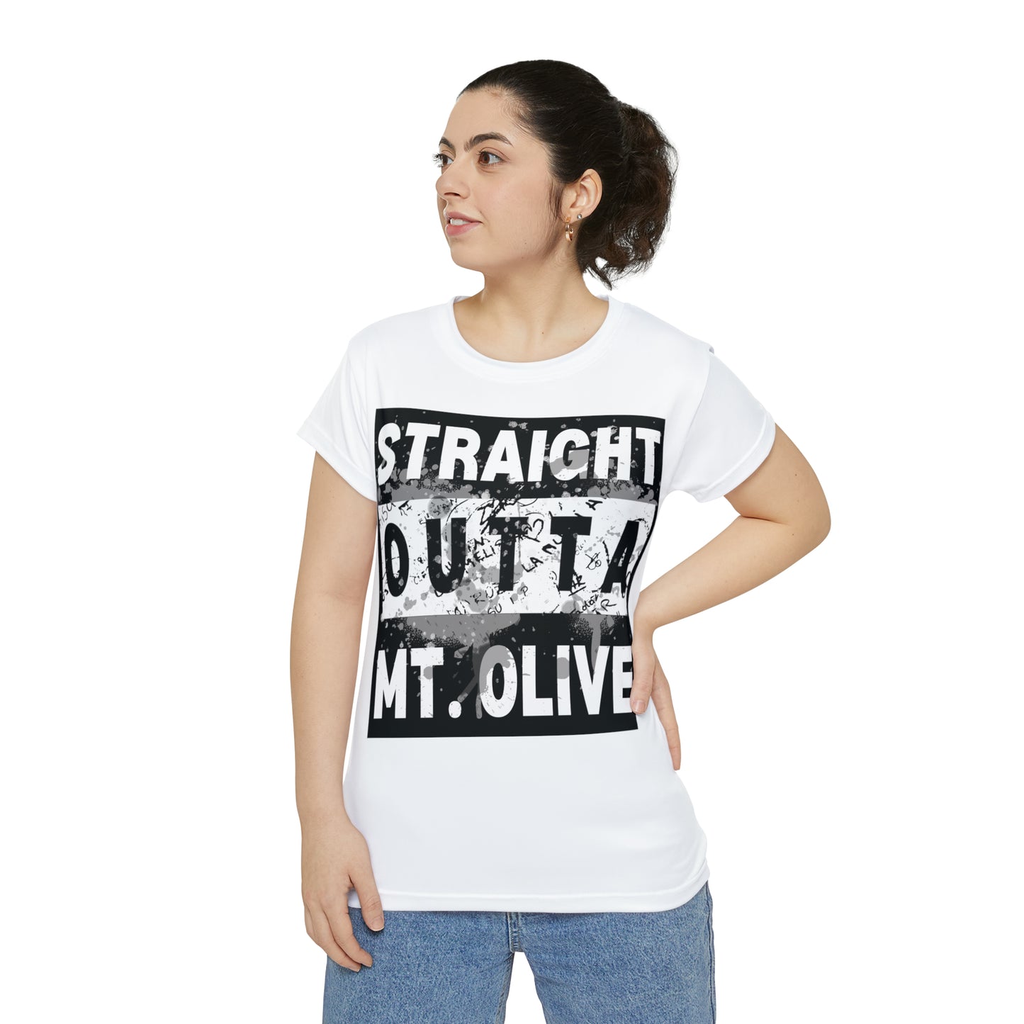 Straight Outta ... Mt Olive B Women's Short Sleeve Shirt (AOP)