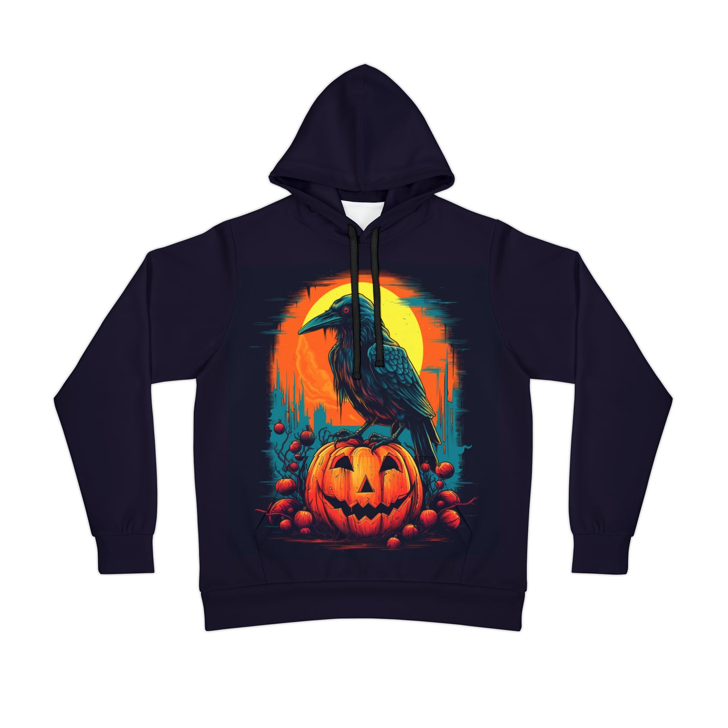 Sudadera con capucha deportiva Fall Pumpkin Bird C (AOP)