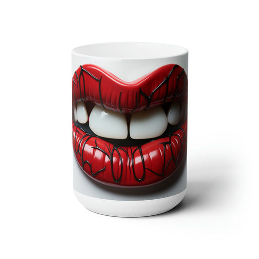 Like A Mug Lips 5 Ceramic Mug 15oz